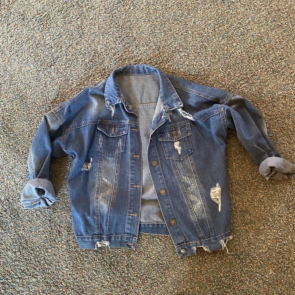 Oversized jean jacket